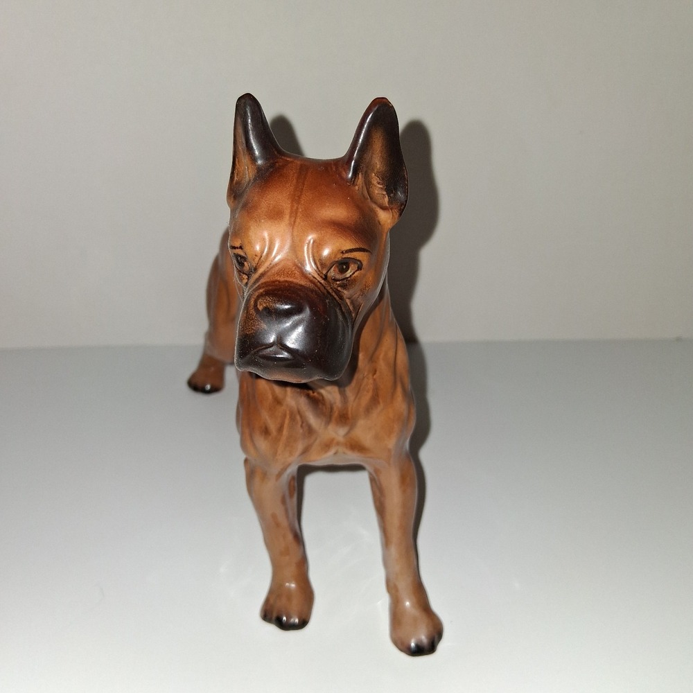 Vintage Boxer Dog Figurine Porcelain Ceramic Figure Japan - Picture 2 of 7